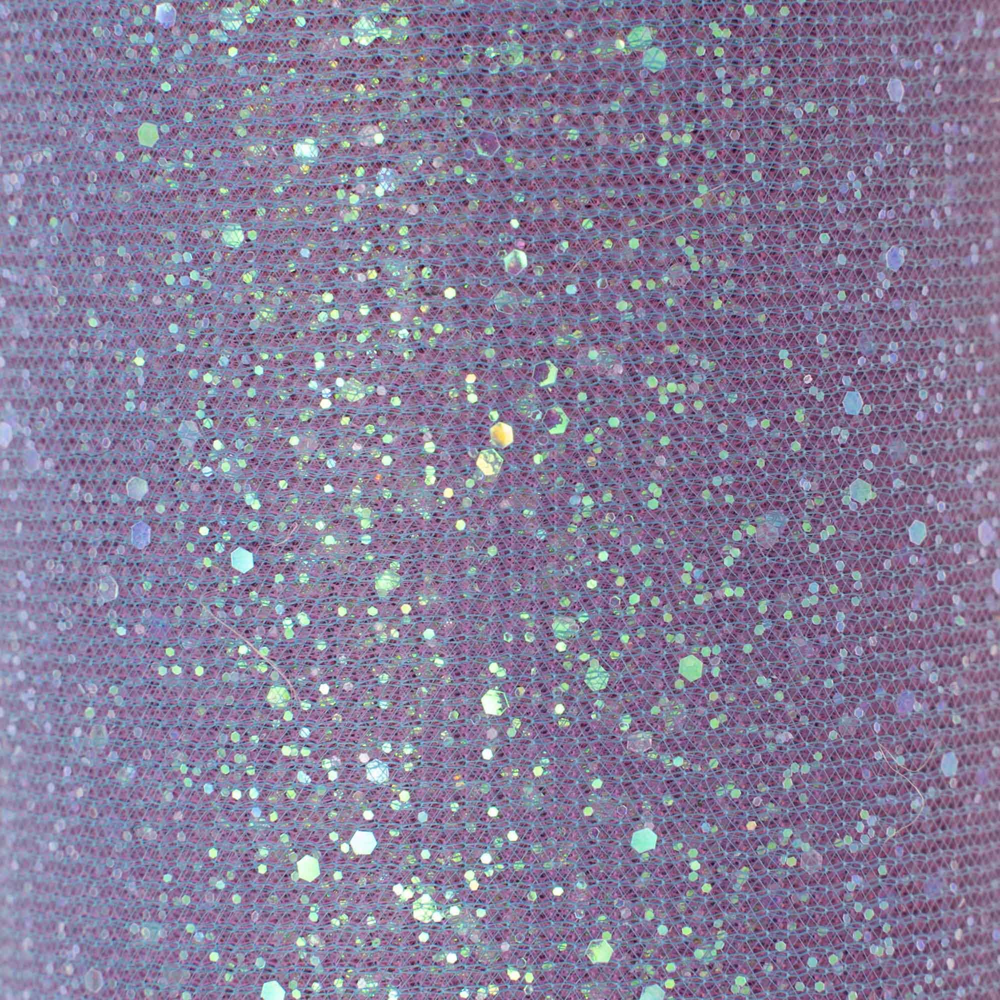 Portofino International Trading, USA - Vente Ruban – emballage cadeau - Rouleau de tulle à paillettes arc-en-ciel, 6 po x 10 m2