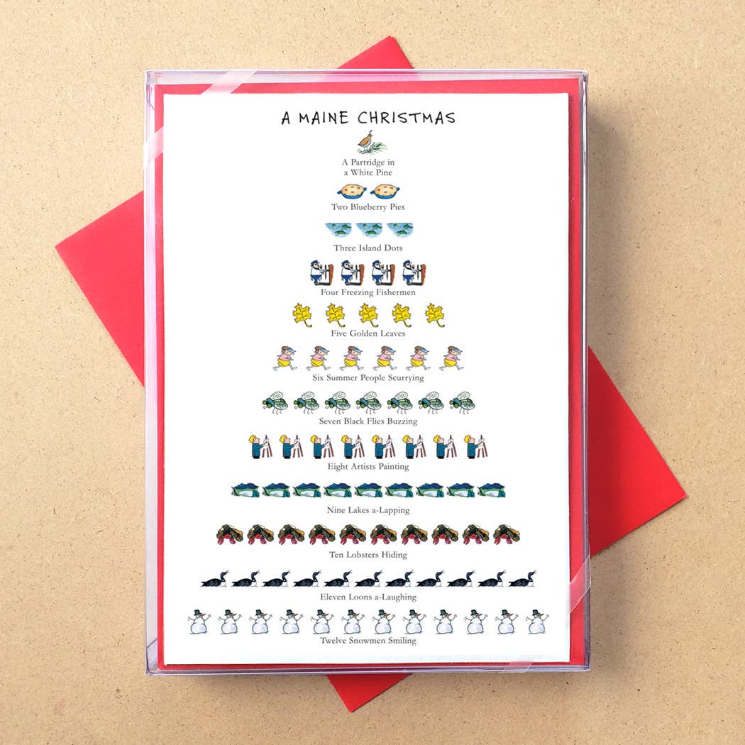 Allport Editions – Großhandel Weihnachtskarte – „Staaten: 12 Days of Christmas“ -Boxkarten — ALLE 50 BUNDESSTAATEN!9