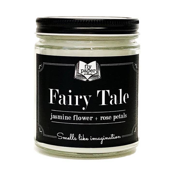 Fairy Tale 9oz Candle Jasmine Flower + Rose Petals for wholesale by Fly Paper Products