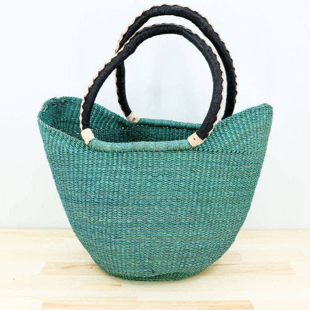 Gitzell FairTrade - Wholesale Grocery/Shopping Bag - U-Shopper Tote Basket Bag, Solid1