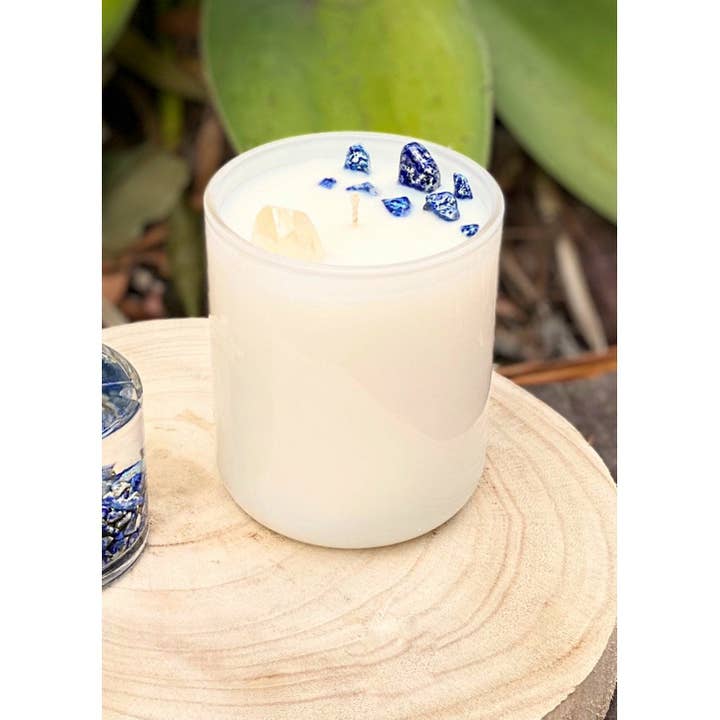 Candela in cristallo infuso di lapislazzuli per la vendita all'ingrosso da parte di Just a Little Love Pty Ltd