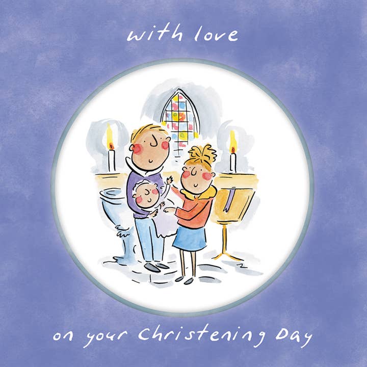 On your Christening Day greetings card for wholesale by Inky Blue Ltd t/a Holy Mackerel