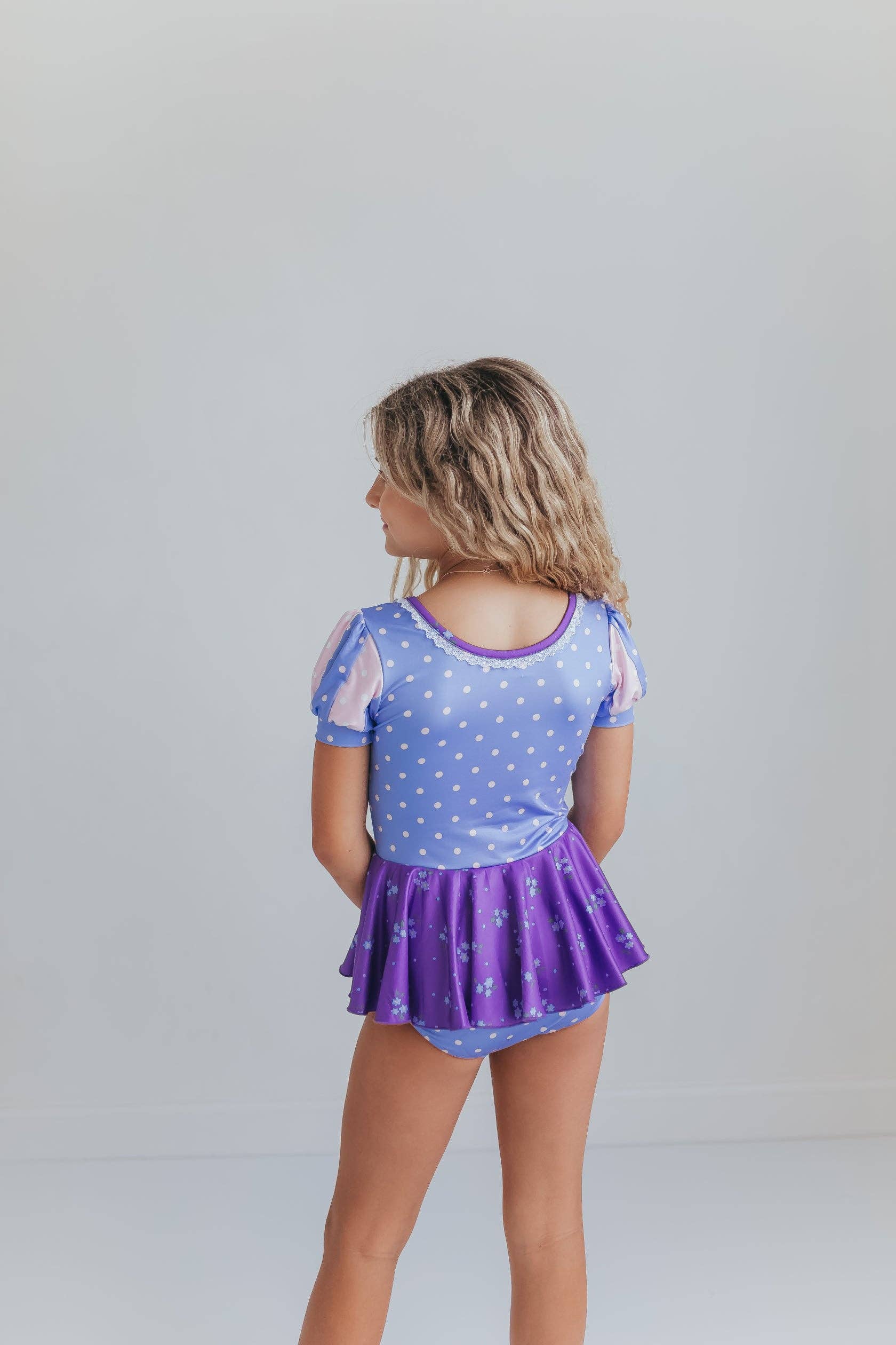 Oopsie Daisy - Vente Justaucorps – enfant - Justaucorps de danse patinage à jupe princesse lavande pour enfants5