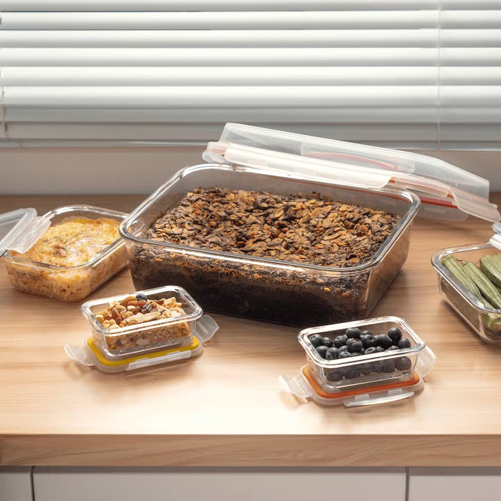Genicook Product LLC - Wholesale Food Storage Container - Genicook 10-Piece Rectangular Glass Containers (5 Units)