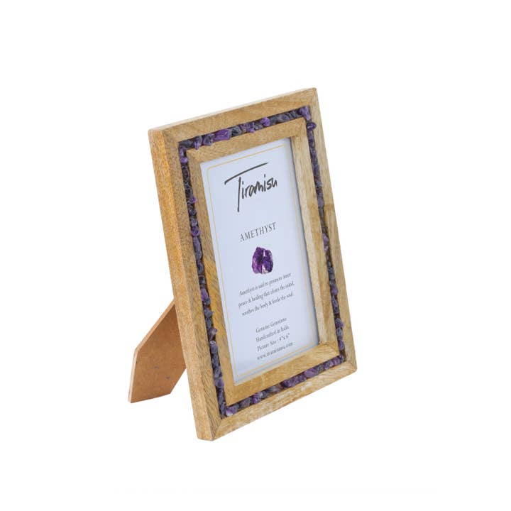 Tiramisu - Wholesale Picture Frame - Purple Majesty Amethyst Picture Frame - Mango Wood1