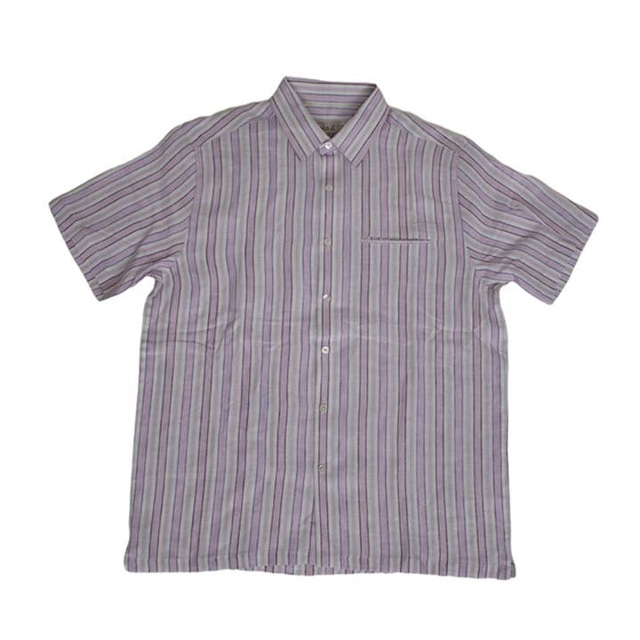 Linnen hemd met zakstreep voor wholesale door Stitch Note