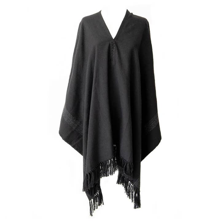 Blackout Pilar Alpaca Poncho for wholesale by Stick & Ball