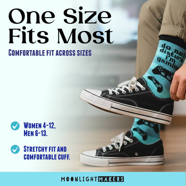 Moonlight Makers - Wholesale Socks – Unisex - Do Not Disturb I'm Gaming - Unisex Socks - CLOSEOUT SALE8
