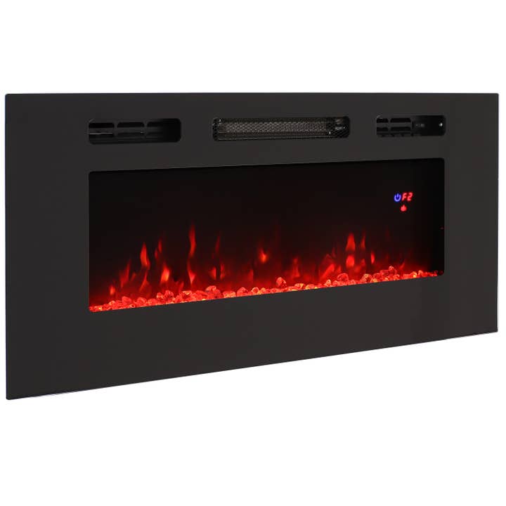 Sunnydaze Decor - Wholesale Fireplace Screen - 40 in Sophisticated Hearth Indoor Electric Fireplace - Black7