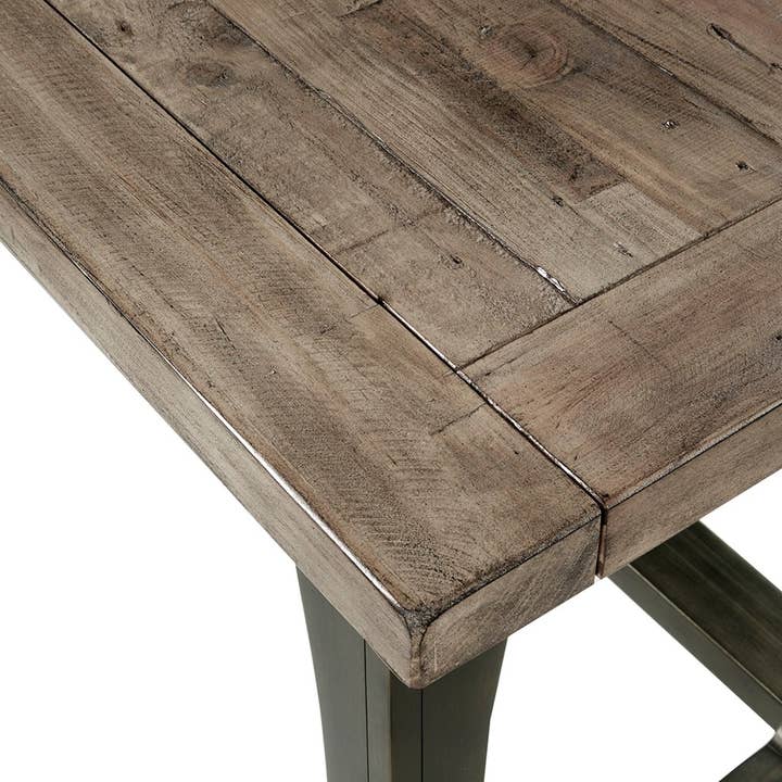 Olliix - Wholesale Side Table - Extendable Distressed Vintage Industrial Dining Table *