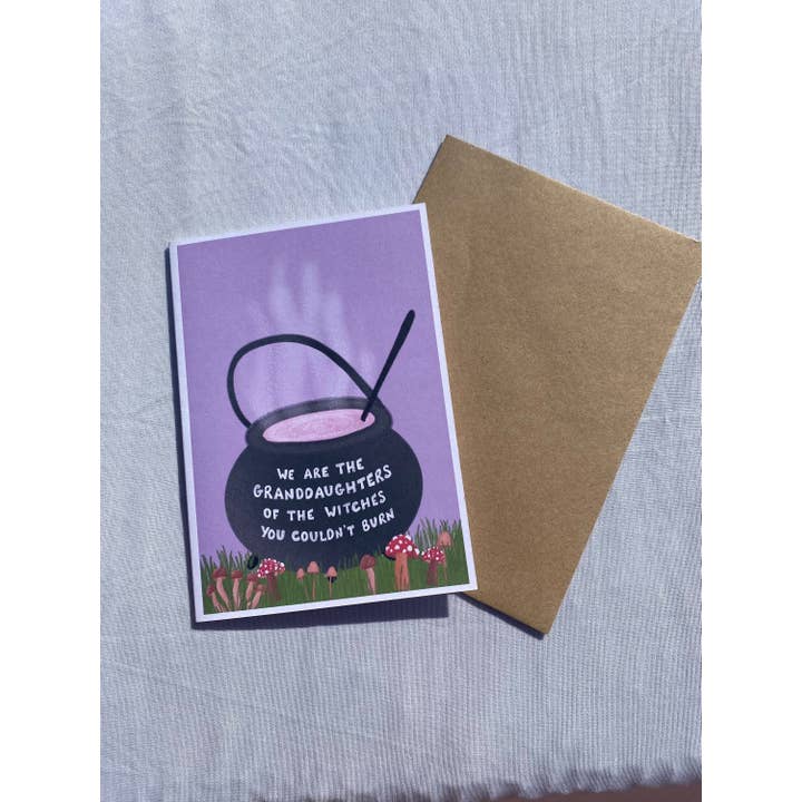 Kai Kathleen – Cartão de saudação diária por atacado – Witches A6 Cartão Eco Reciclado com Envelope2