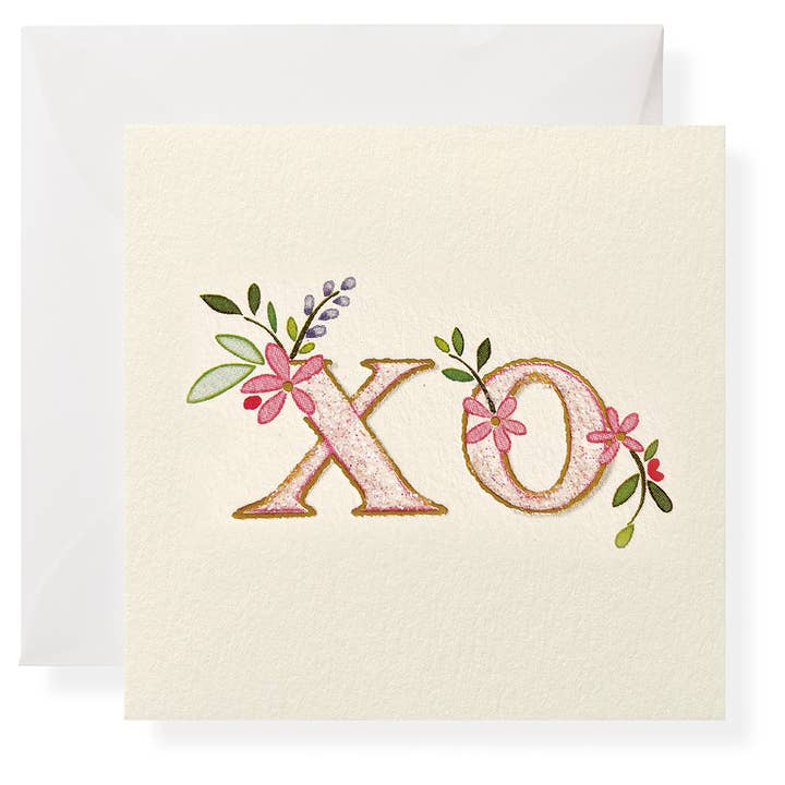 Karen Adams Designs - Wholesale Everyday greeting card - Floral XO Gift Enclosure