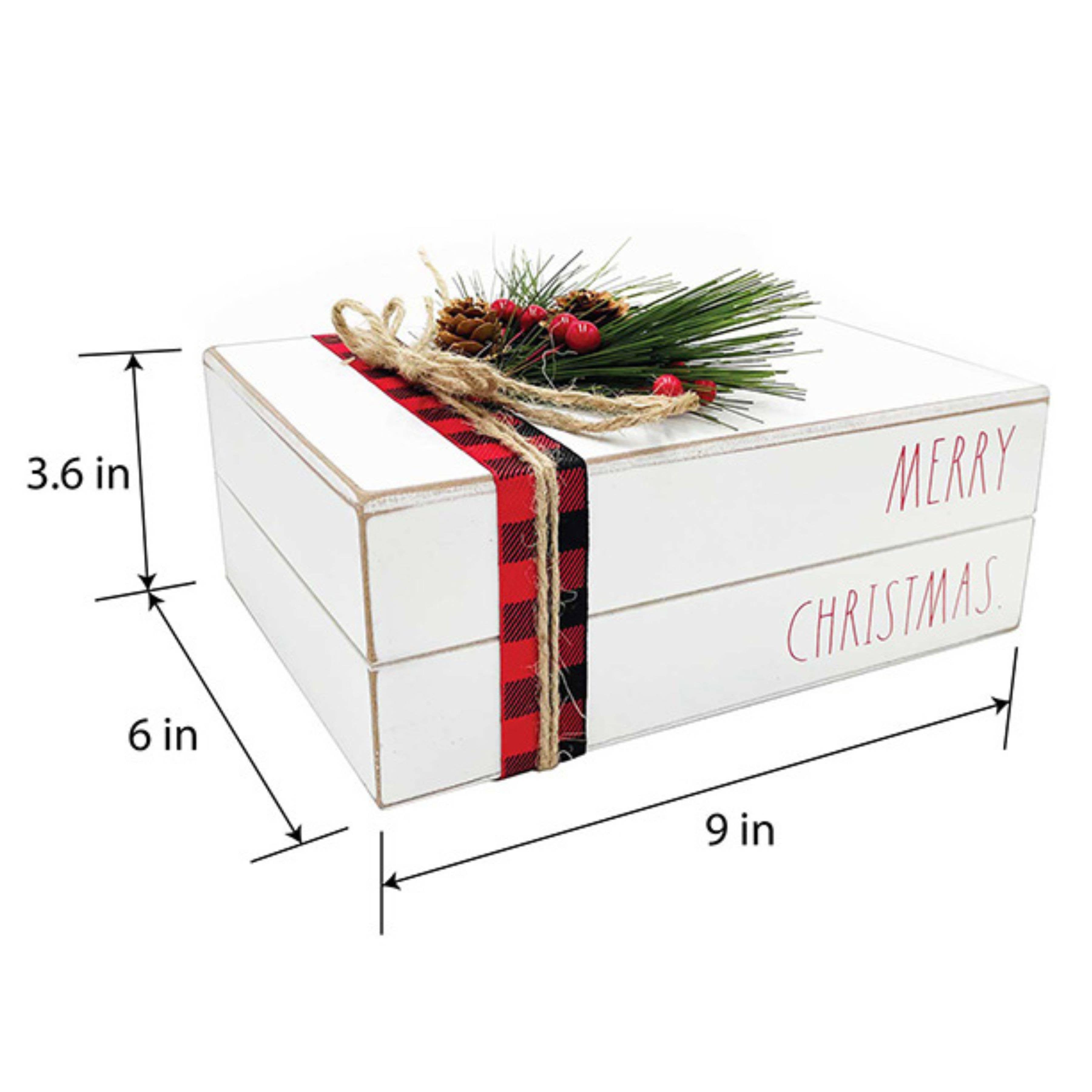 DesignStyles Home - Wholesale Christmas Decoration - Rae Dunn “Merry Christmas” Christmas Decorative Books2