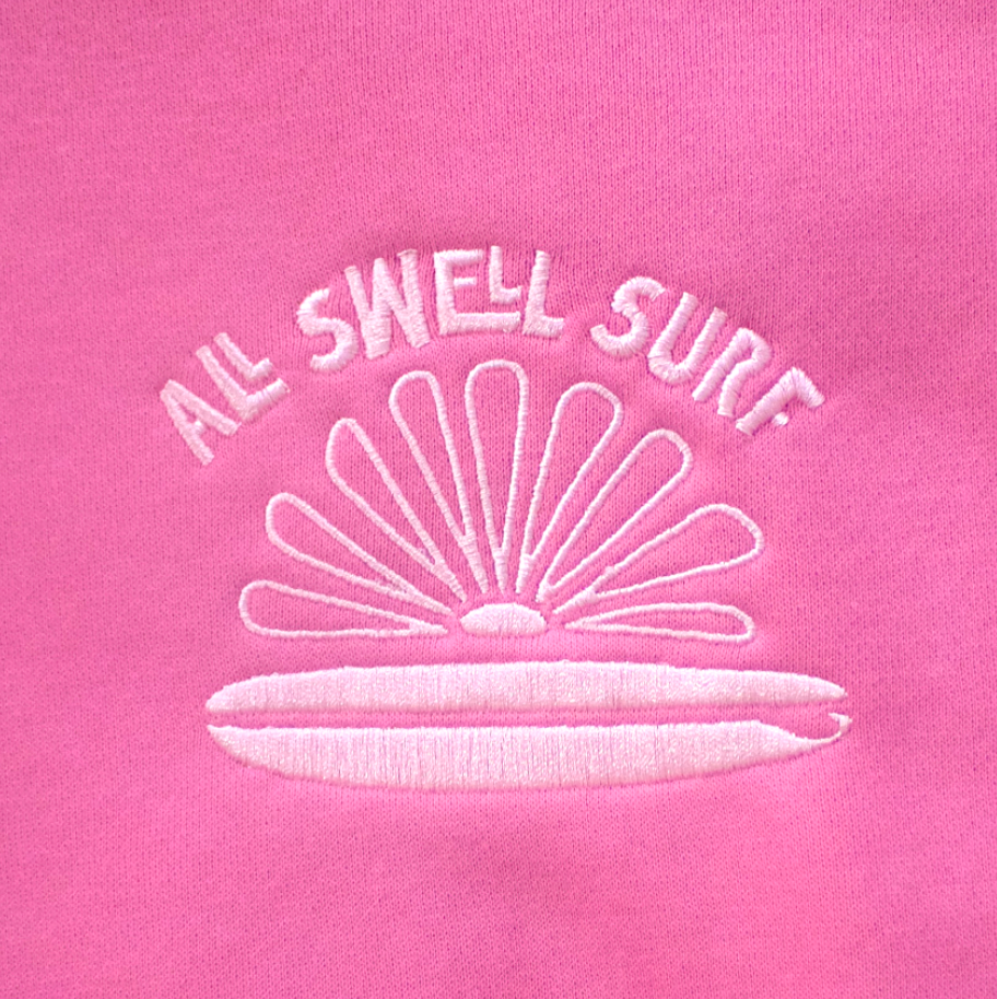 All Swell Surf - Wholesale Hoodie - Kids - Kids Surfer Girl Bloom Embroidered Hoodie2