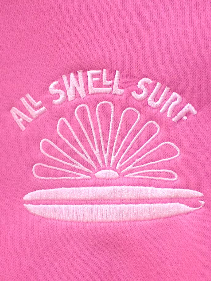 All Swell Surf - Wholesale Hoodie - Kids - Kids Surfer Girl Bloom Embroidered Hoodie2