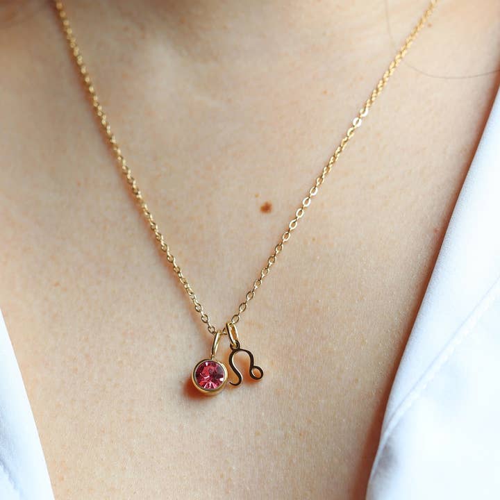 Visée Bijoux - Wholesale Pendant/Charm Necklace - Astro sign necklace and colored stone – My Identity15