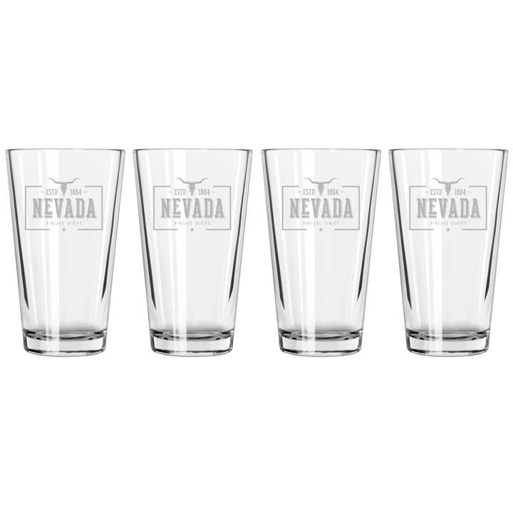 Customizable Vintage State Beer Pint Glass for wholesale by Susquehanna Glass Company