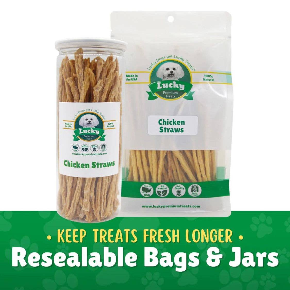 Lucky Premium Treats - Wholesale Pet Treats - Dog - Chicken Jerky Straws6