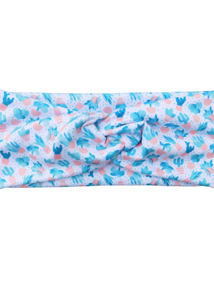 Faixa de cabeça com estampa de cacto para mulheres, faixa de cabeça com torção de turbante por atacado de That's Sew Me