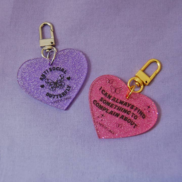 A Shop of Things - Wholesale Keychain - Women's - Complain glitter heart keychain