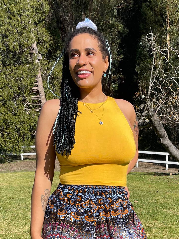 Zig Zag Asian Collection - Wholesale Tank Top - Women's - High Neck Crop Top6