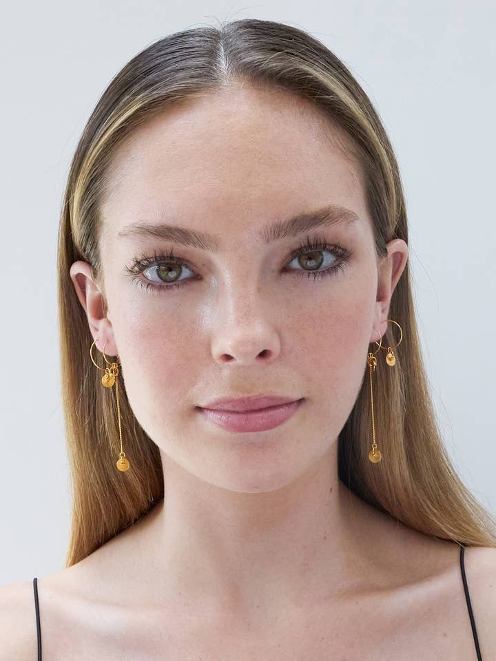 Vinyl kædebøjle øreringe for engroshandel hos Fosseth