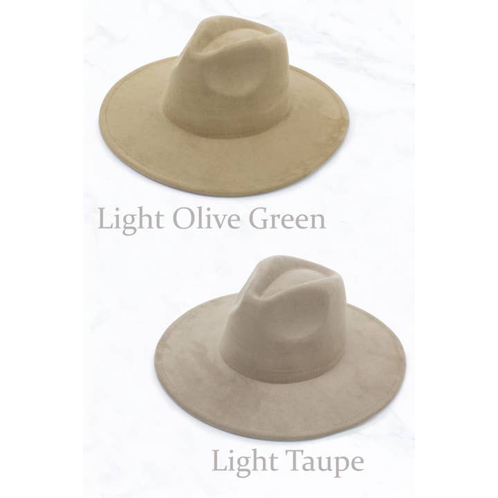 Suzie Q USA - Wholesale Fedora - Women's - Suede Large Eaves Peach Top Fedora Hat
