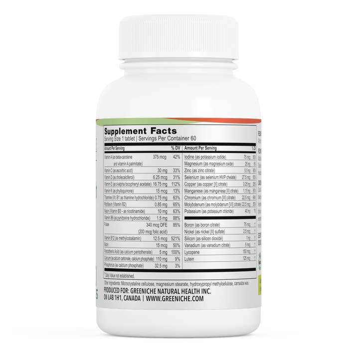 Greeniche Natural Health - Wholesale Oral Supplement/Vitamin - Multivitamins for Men Over 502