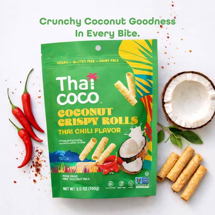 Thai Chili Coconut Crispy Rolls - 3.5 oz for wholesale by Thai Coco