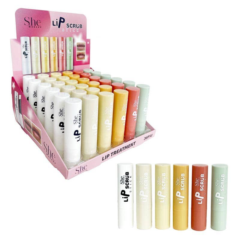 Deluxe Import Trading - Wholesale Lipstick - 36Pc Display Lip Scrub Stick0