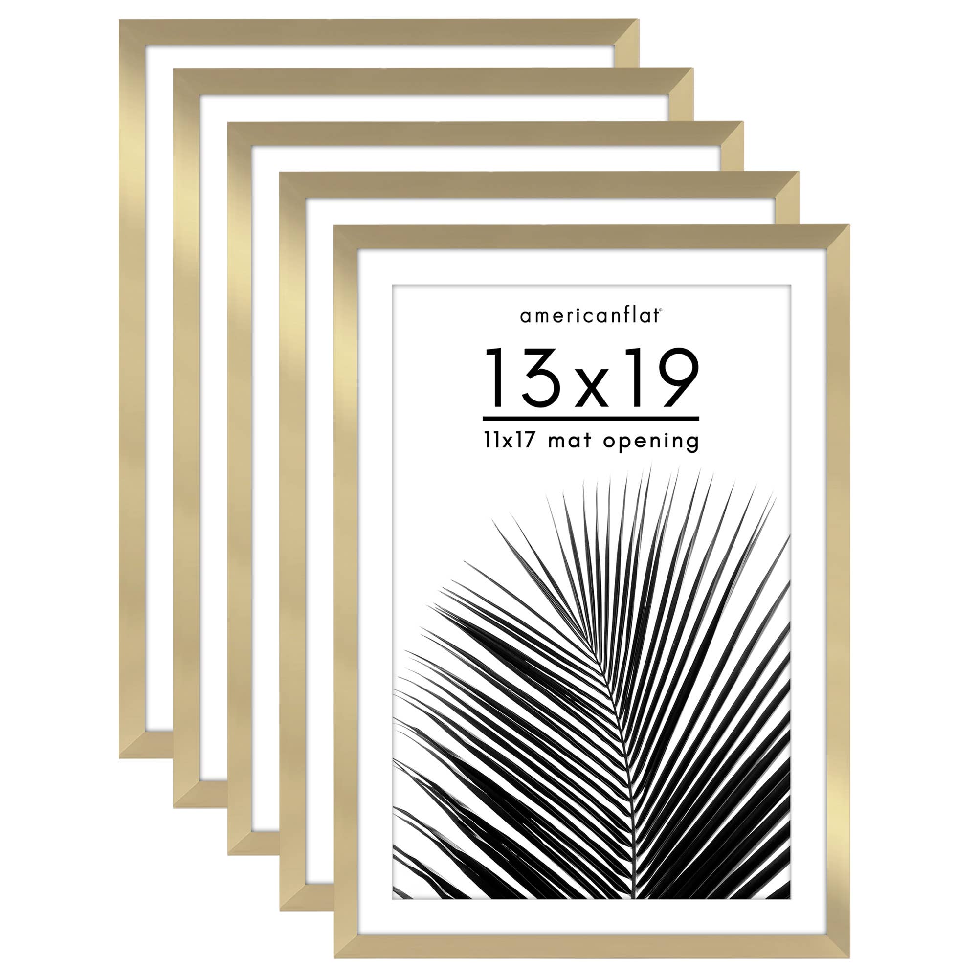 Americanflat - Wholesale Picture Frame - Americanflat 5 Pack Picture Frames With Mat Plexiglass Cover56