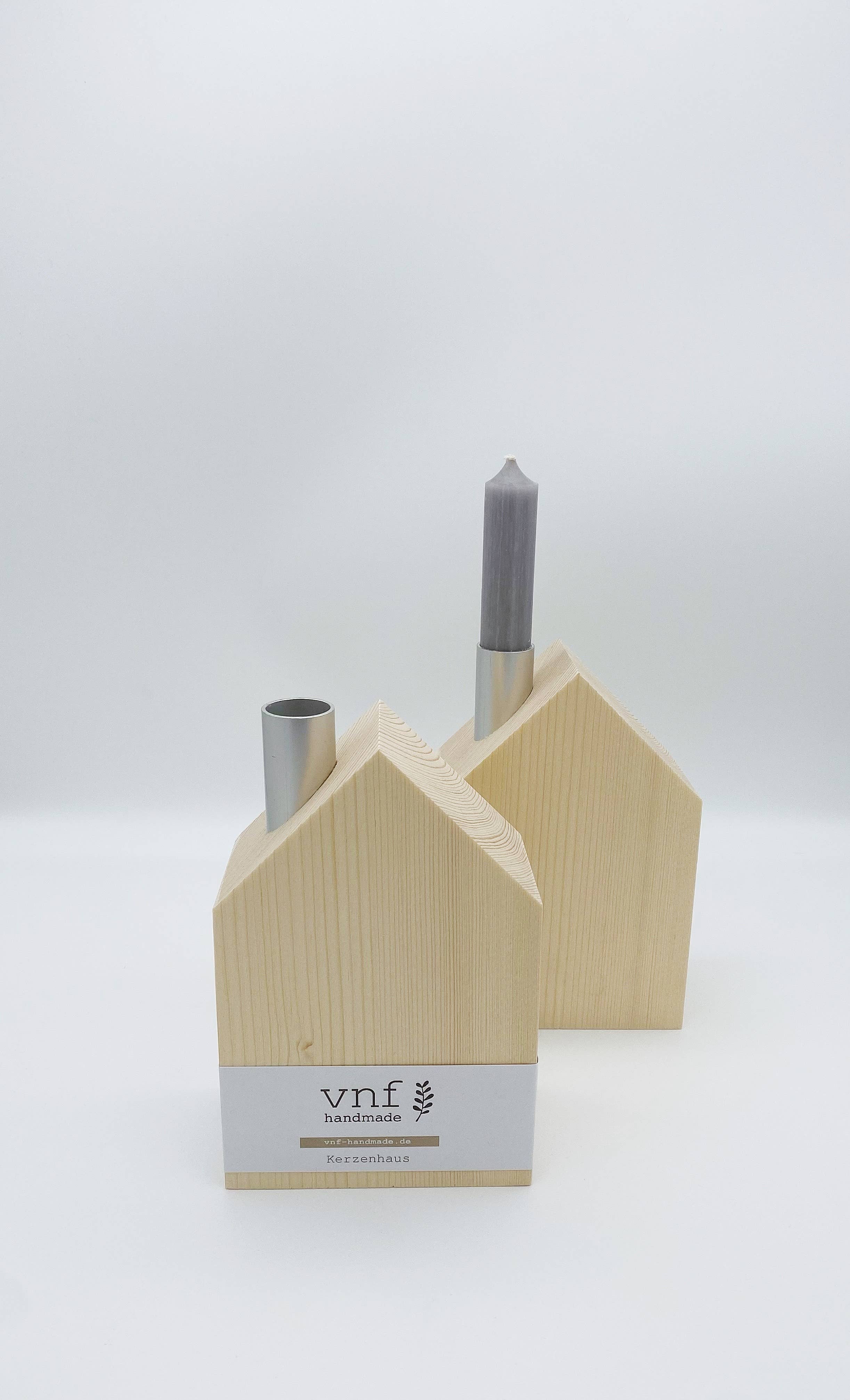 Stadtrandstil handmade - Wholesale Kaarsenhouder - Kaarsenhuis in twee maten van eik of spar2