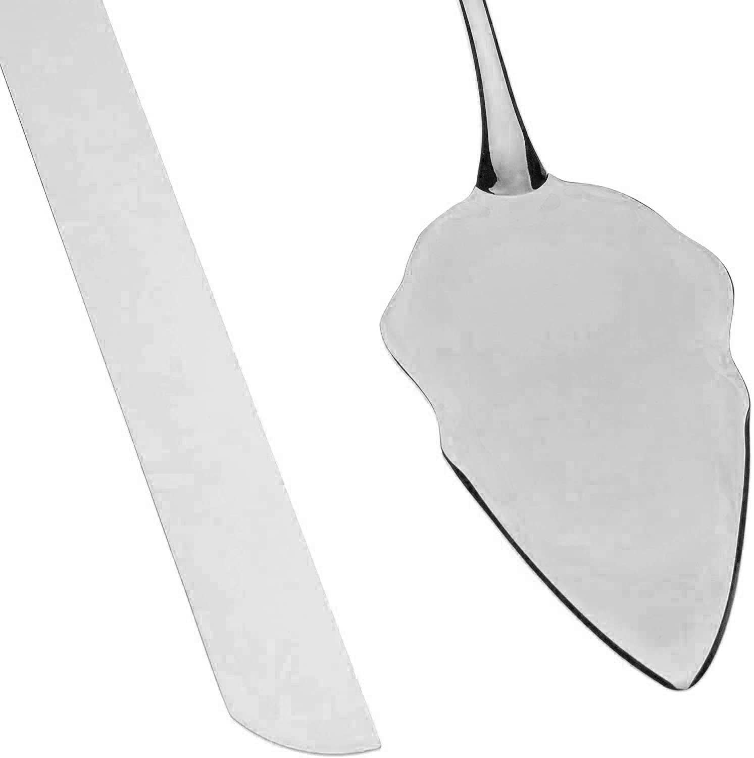 Ella Celebration - Wholesale Serving Utensil - Wedding Cake Knife & Server Set - Engravable  Silver6