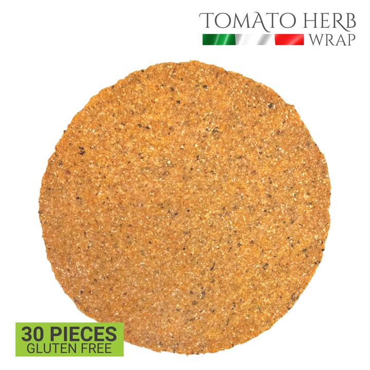 Wholesale Gluten Free Tomato Herb Wraps Bag (10 Wraps) for wholesale by Piccola Cucina – Certified Gluten Free Products