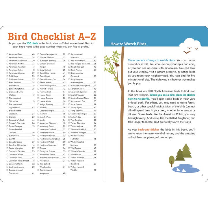 Peter Pauper Press - Wholesale Coloring & Activity Book - Kids & Baby - The Birder's Logbook: A Seek-and-Sticker Book for Budding Ornithologists1
