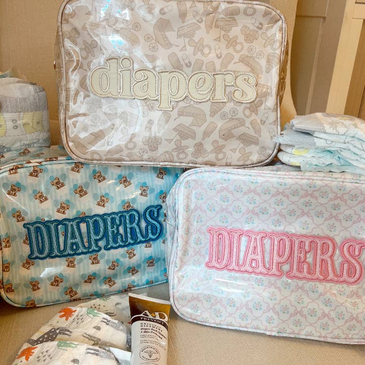 KENZKUSTOMZ - Wholesale Diaper Caddy - Baby - Diapers XL - Clear Coat Bag