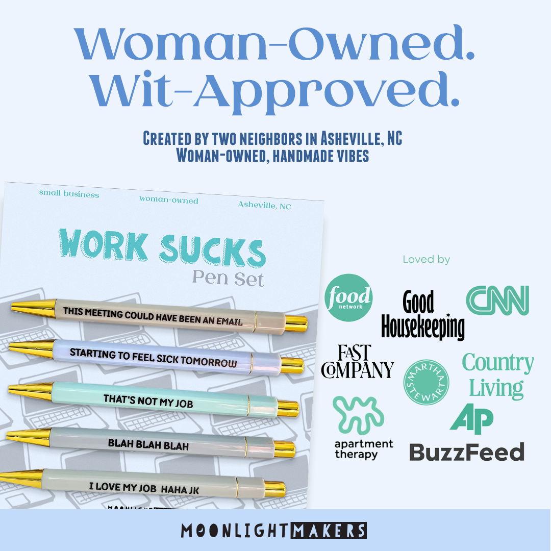Moonlight Makers - Wholesale Pen - Work Sucks - Funny Pen Set - Office Humor, Gift for Coworker7