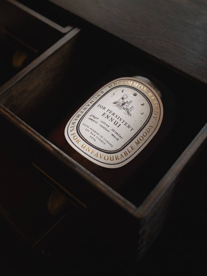 For Persistent Ennui: 220g Soy Wax Candle for wholesale by Uncommon Remedy