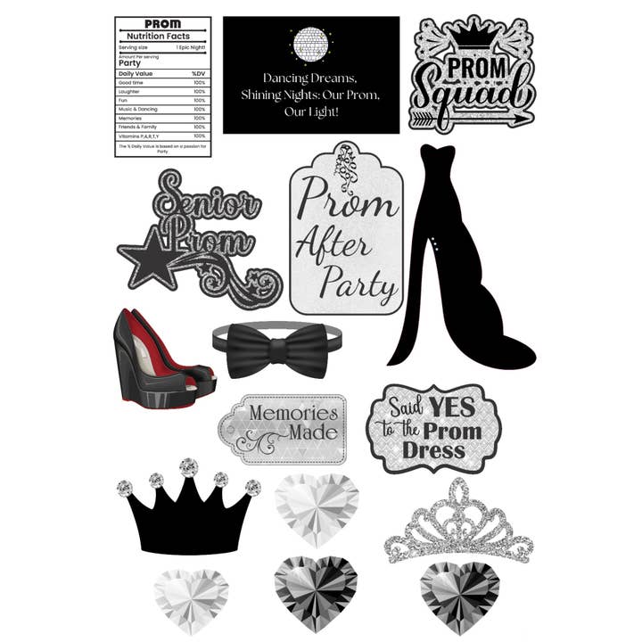 SSC Wholesale - Wholesale Scrapbook - Prom 2025 Collection Laser Cut Scrapbook Ephemera Embellishments by SSC Designs - 3 Packs