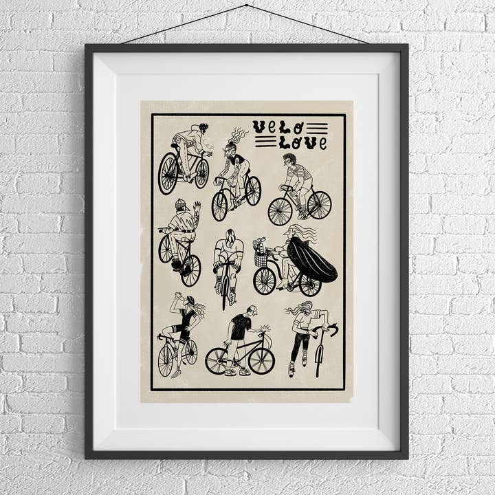 Velo Love Kunstdruck für den Großhandel von Alexandra Ramirez Arts