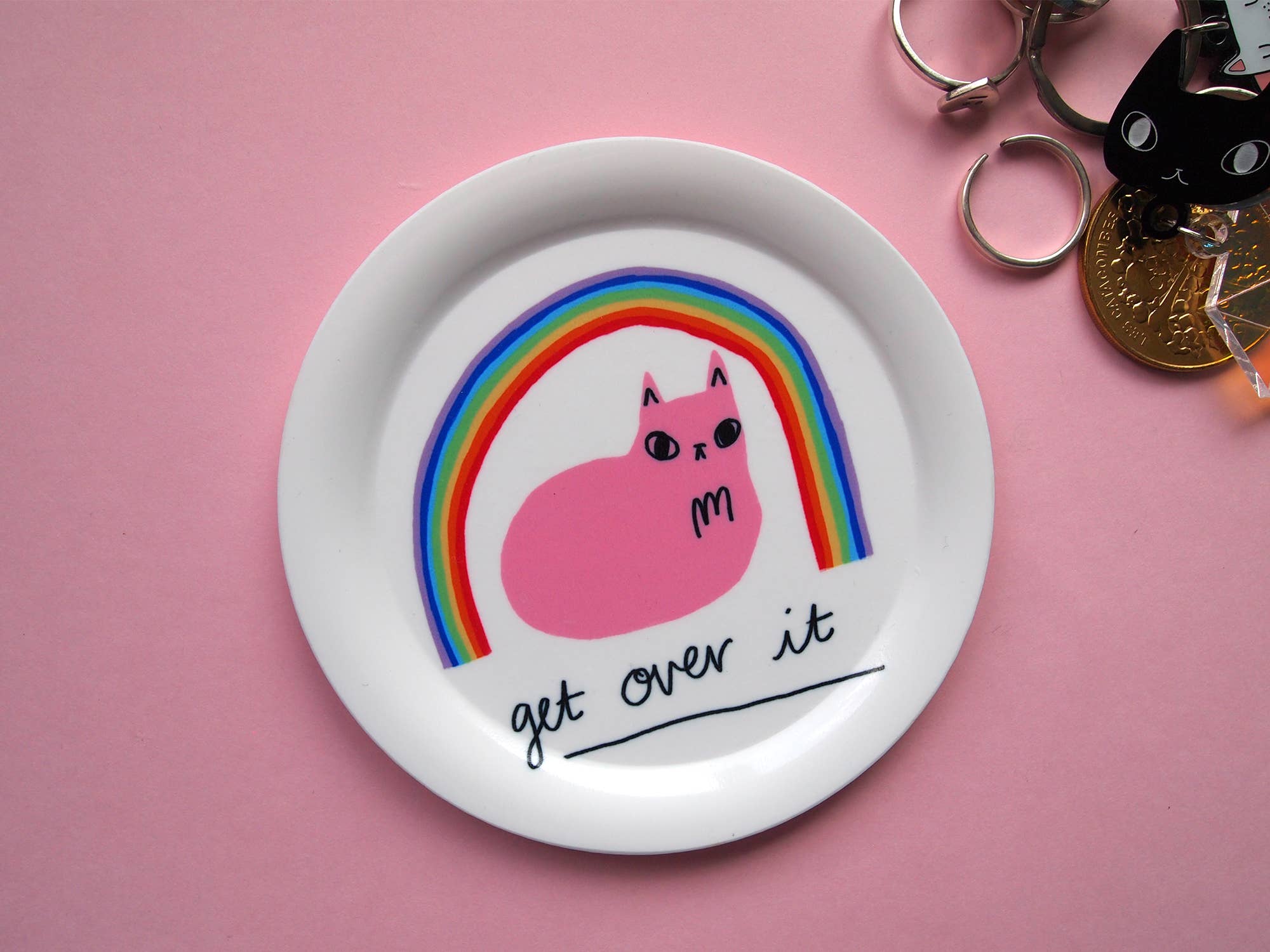I LIKE CATS - Wholesale Jewelry Dish - Cat and rainbow trinket dish, ring dish, coaster3