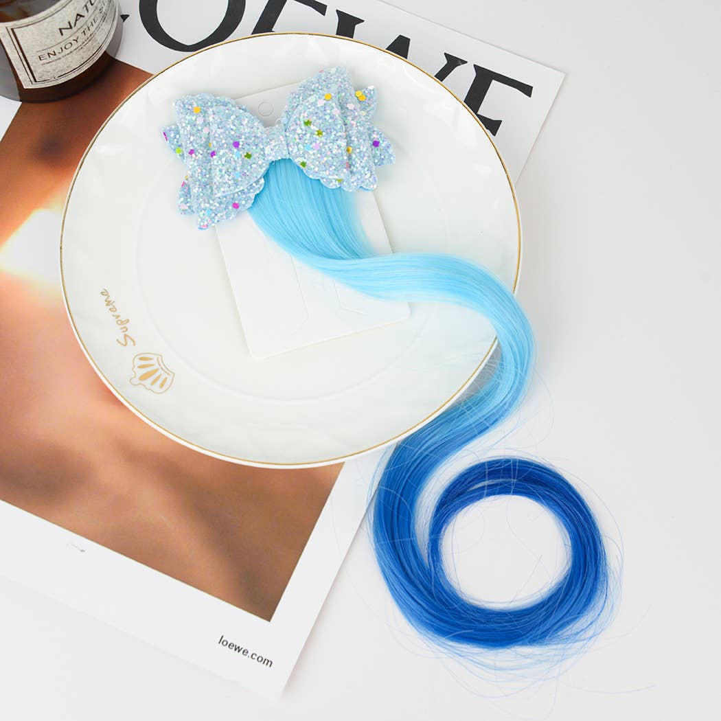 TheDivaSoap - Wholesale Hair Clip - Kids - Girls Gradient Wig Bow Hair Clips7