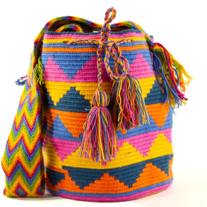 La Flor de Cali - Wholesale Crossbody Bag - Women's - WAYUU BAG WITH DESIGN