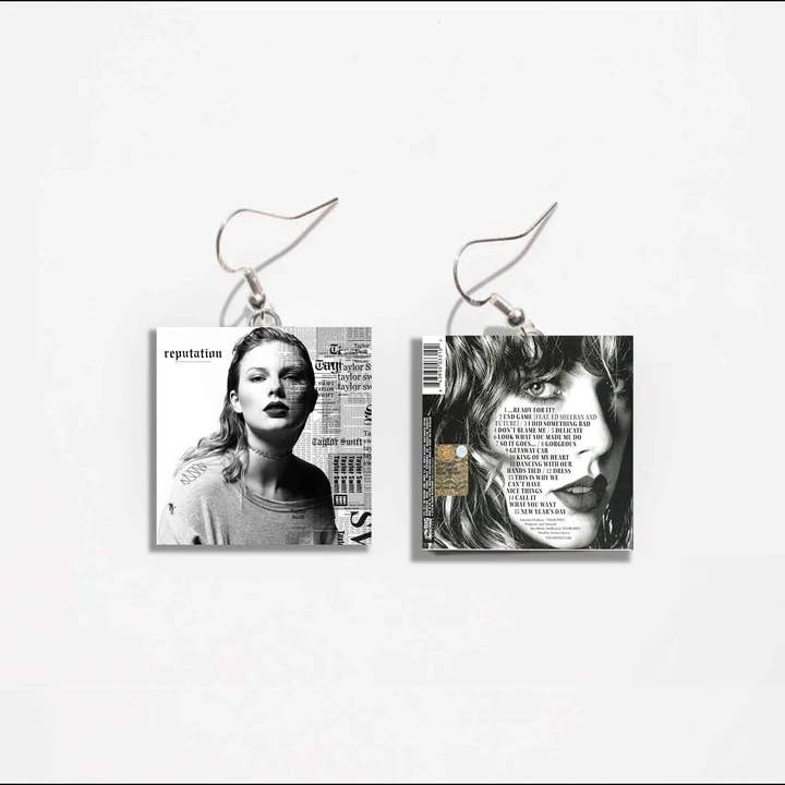 bookonahookco - Wholesale Dangle Earrings - Reputation | Taylor Swift | Miniature Vinyl