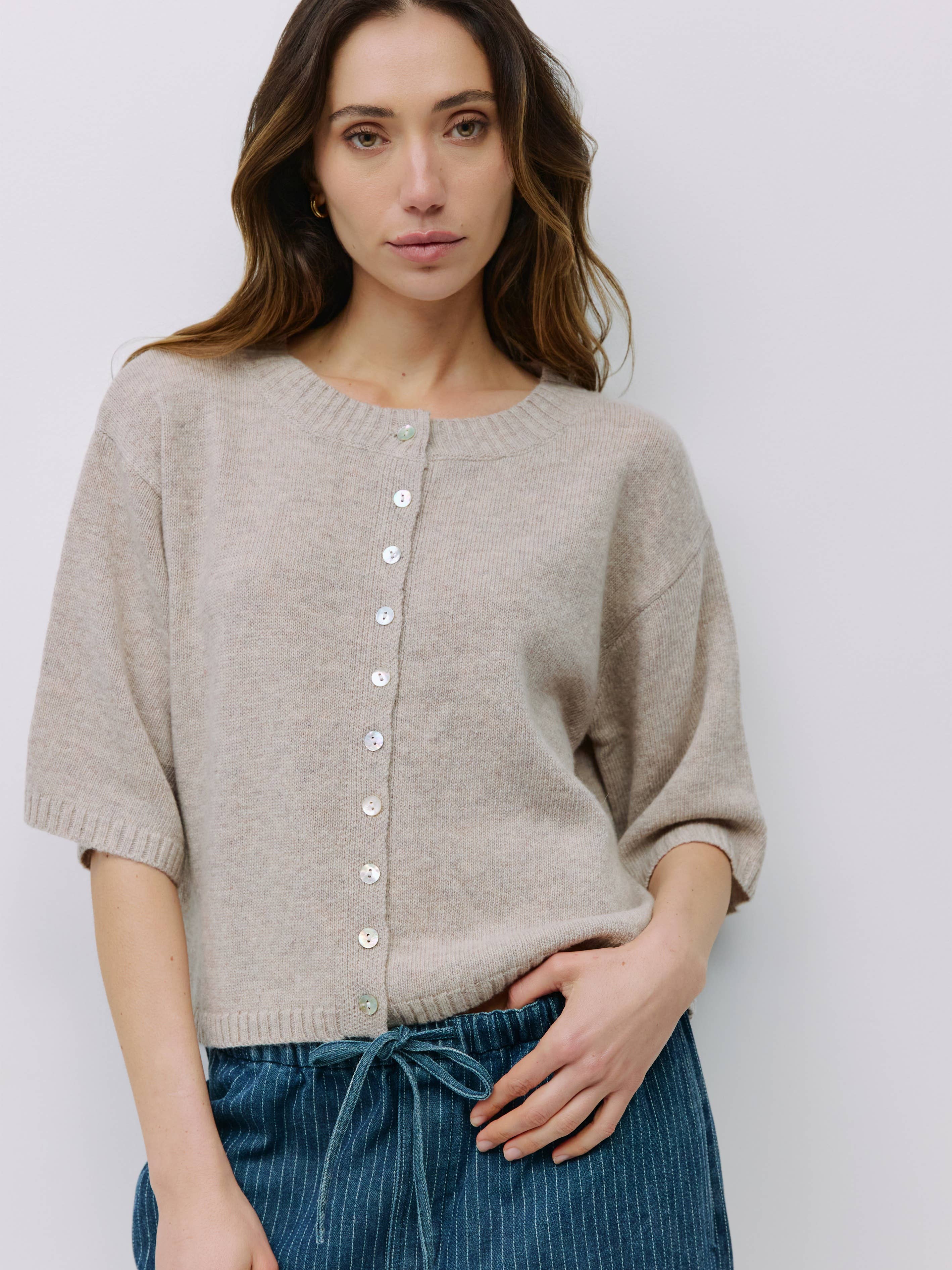 MOD REF - Wholesale Cardigan - Women's - The Stacey Cardigan | Brushed Half Sleeve Cardigan7