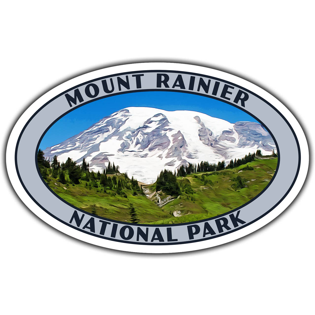 Just Go Travel Studios - Wholesale Sticker - Mount Rainier National Park Sticker (Paradise)0