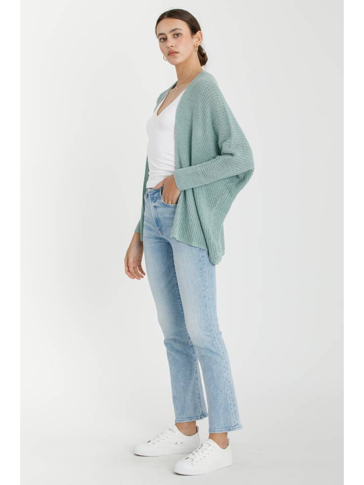 Be Cool - Wholesale Cardigan - Women's - DOLMAN SLEEVE OPEN FRONT CARDIGAN