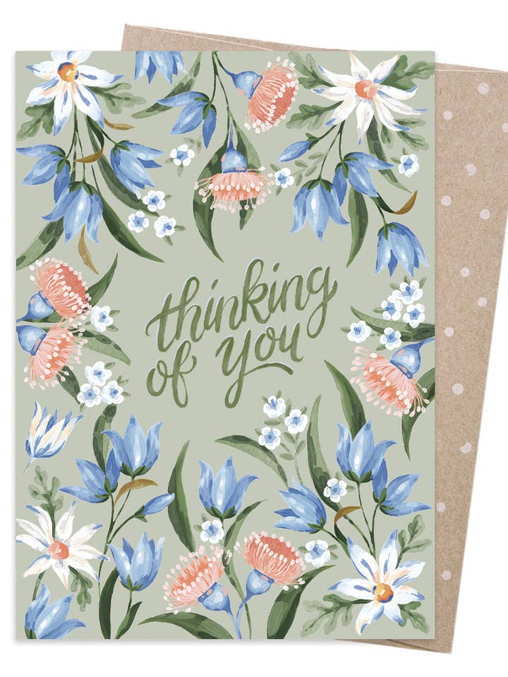 Greeting Card - Thinking of You Bluebells (Pack of 6) for wholesale by Earth Greetings