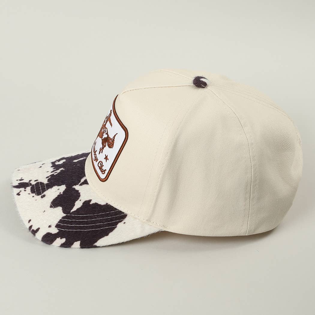 Fashion City - Wholesale Truckerpet - Uniseks - Cowboy Club Geborduurd Embleem Dierenprint Truckerpet4