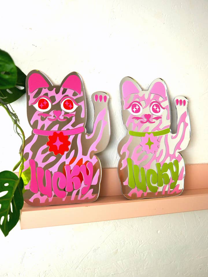 Lucky Cat Spejl for engroshandel hos Printed Weird